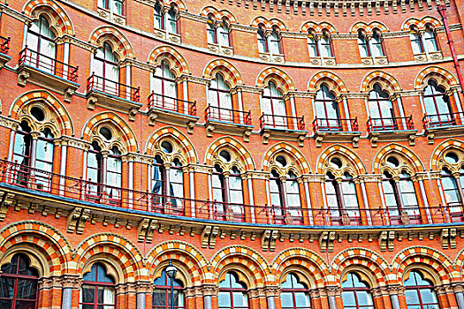 老,建筑,伦敦,英格兰,窗户,砖,户外,墙壁