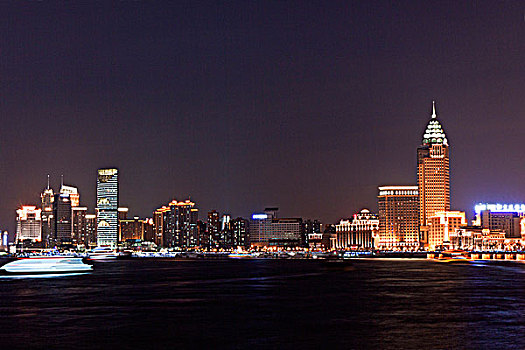 上海外滩的城市夜景风光