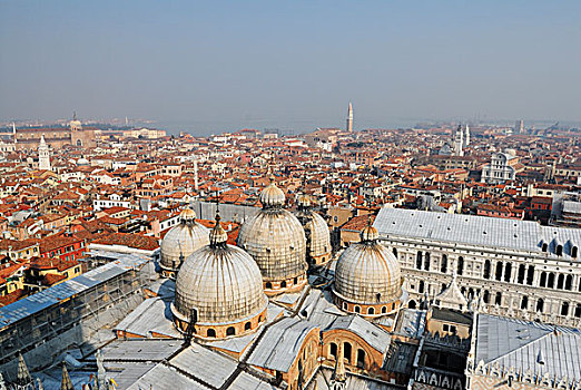 大教堂,风景,钟楼,威尼斯,威尼托,意大利,欧洲