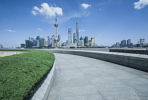 汽车广告背景,上海陆家嘴,外滩,现代都市建筑,浦东,中心大厦,环球金融中心