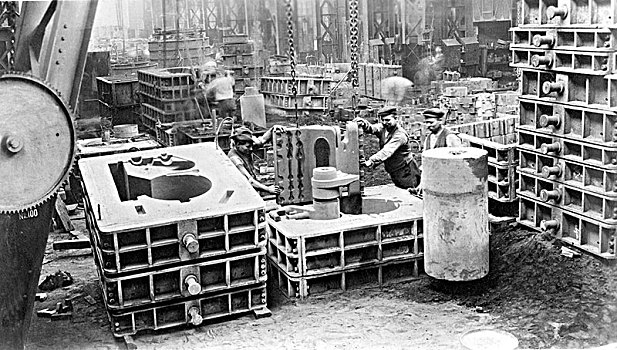 工厂,建筑,钢铁业,机械工程,20世纪10年代,柏林,泰格尔,德国,欧洲