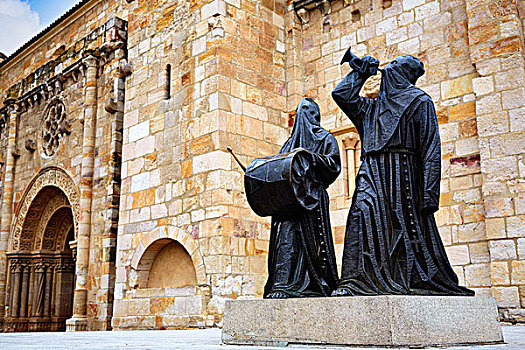 雕塑,萨莫拉,圣胡安,教堂,马约尔广场,西班牙