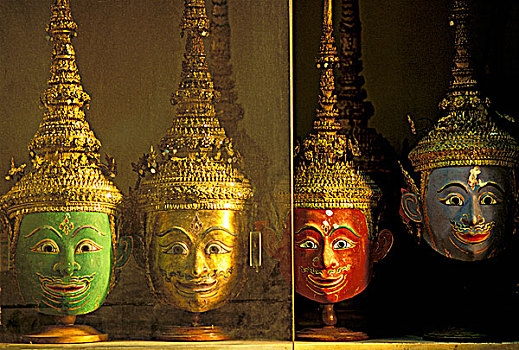泰国,曼谷,面具,古典,剧院,跳舞