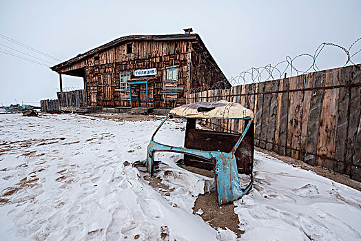 警察局,乡村,贝加尔湖,伊尔库茨克,区域,西伯利亚,俄罗斯