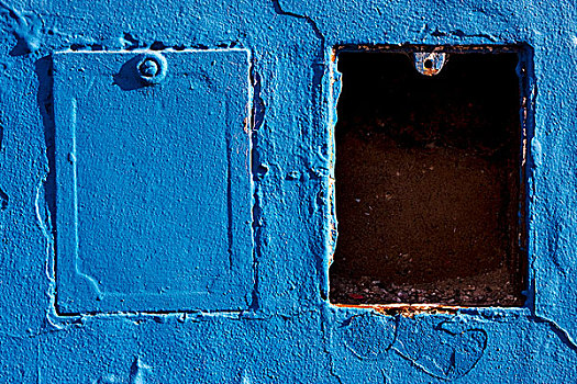 两个,金属器皿,蓝色,墙,布宜诺斯艾利斯,阿根廷