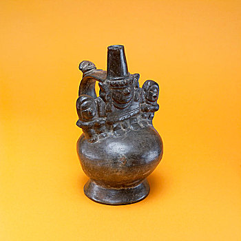 拟人,陶瓷,罐,文化,13世纪,秘鲁