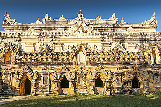 寺院,复杂,曼德勒,区域,缅甸