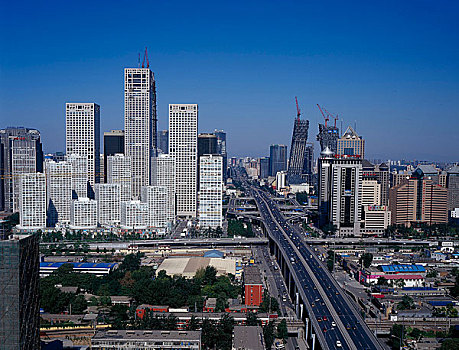 北京cbd商业圈的建筑景观