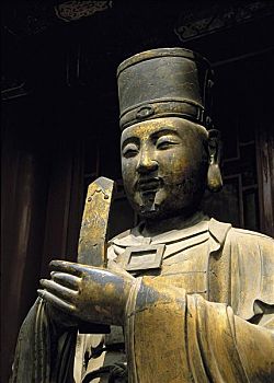 铜像,大钟寺,北京,中国,亚洲