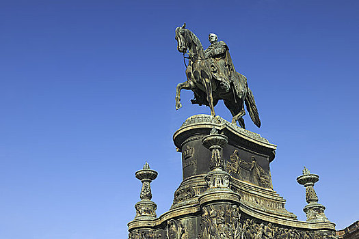雕塑,国王,德累斯顿,萨克森,德国