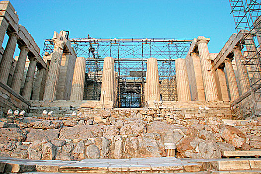 希腊艺术,建筑,大门,柱子,大理石,卫城,雅典,阿提卡,中心,希腊