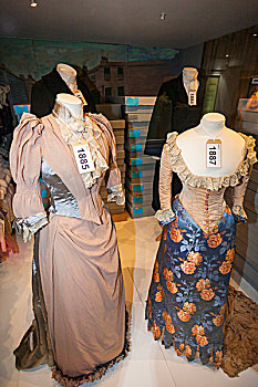 英格兰,萨默塞特,沐浴,时尚,博物馆,19世纪,女装
