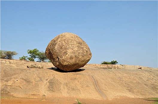 平衡性,巨大,石头,印度