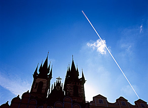 老城广场,提恩教堂,布拉格,捷克共和国