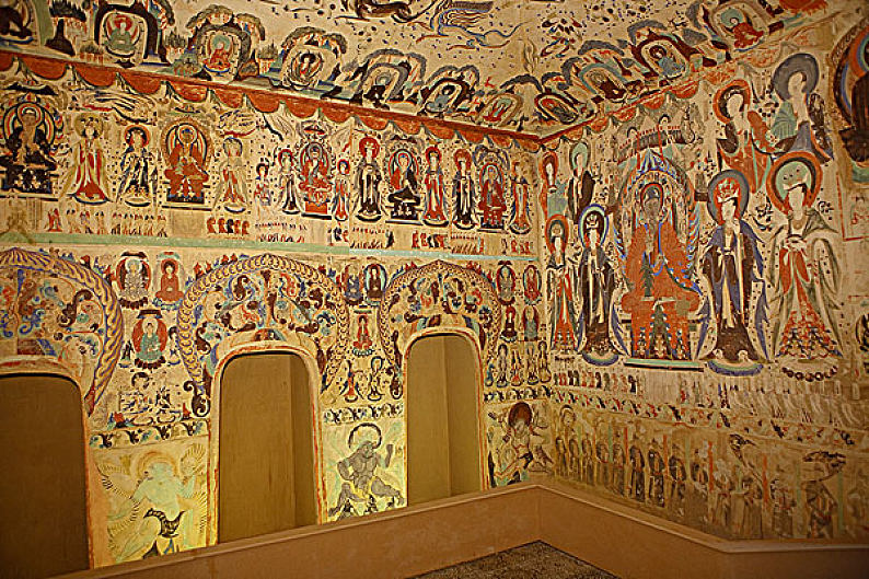 甘肃敦煌莫高窟_高清图片_全景视觉