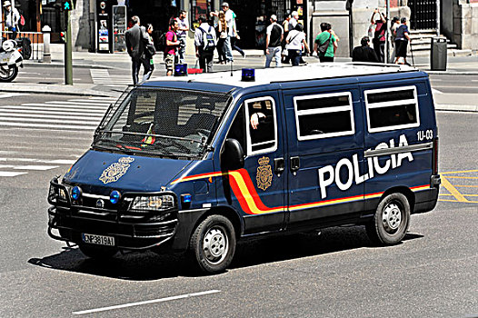警察,动作,马德里,西班牙,欧洲