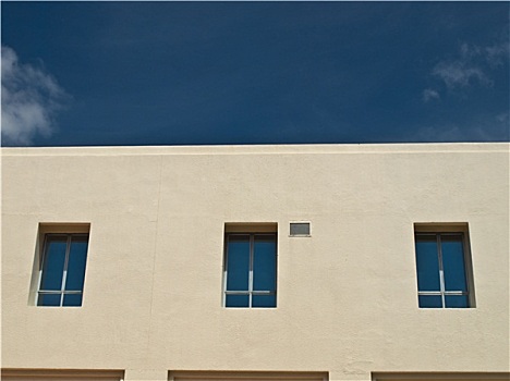 建筑,窗户,写字楼,蓝色背景,天空