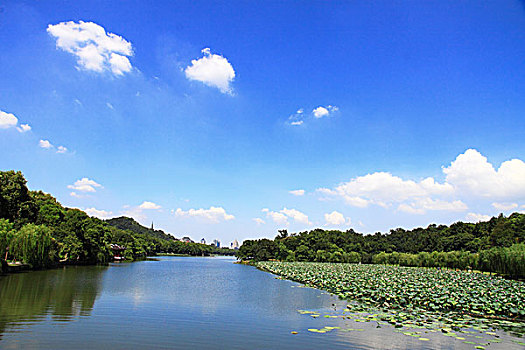 杭州西湖城市风光