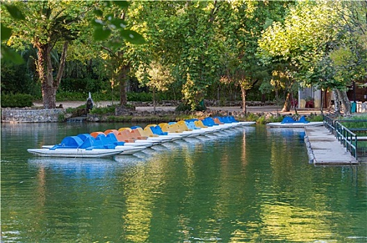 脚踏船,湖,公园