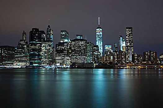 风景,曼哈顿,布鲁克林,日落