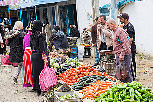摩洛哥,舍夫沙万,沙温,小,狭窄,街道,菜市场,使用,只有