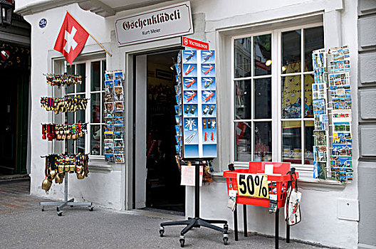瑞士,旗帜,纪念品店,欧洲