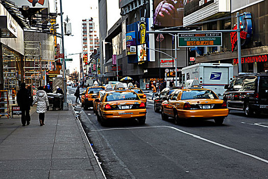出租车,黄色,曼哈顿,纽约,美国