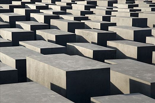 水泥,石碑,大屠杀纪念建筑,地区,柏林,德国,欧洲