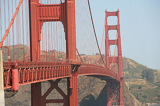 美国,加州,旧金山大桥,也称金门大桥,是美国旧金山市的标志性建筑