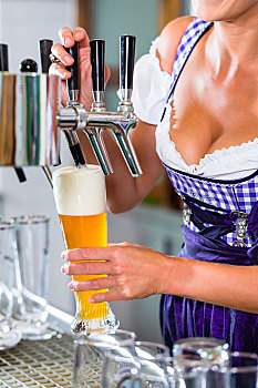 客栈老板,巴伐利亚,酒吧,啤酒
