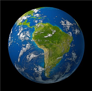 地球,星球,展示,南美
