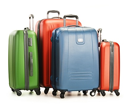 行李,大,手提箱,隔绝,白色背景