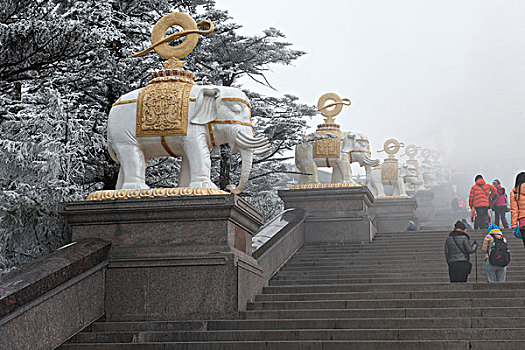 四川,峨眉山,雪雾中千佛顶,徐学哲摄影,尼康,年月