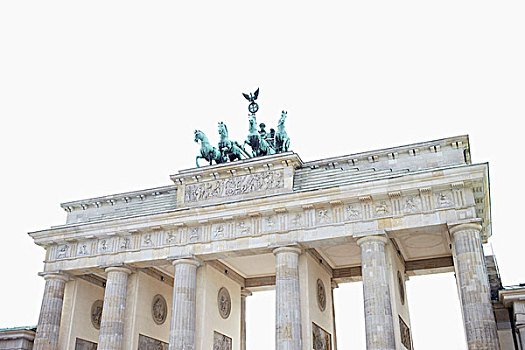 仰视,雕塑,勃兰登堡门,柏林,德国
