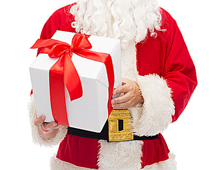 圣诞节,休假,人,概念,特写,圣诞老人,礼盒