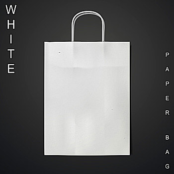 白色,纸袋