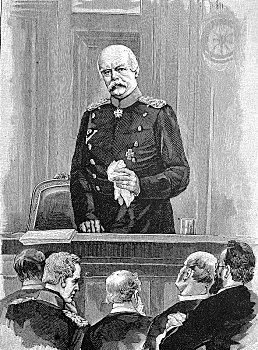 利奥波德,四月,七月,1898年,德国,政治家,会面,德国国会大厦,帝王,木刻,欧洲