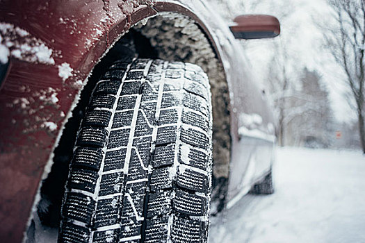 轮胎,泥,雪,特写,保护者