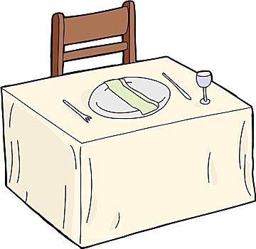 桌子,餐巾,盘子