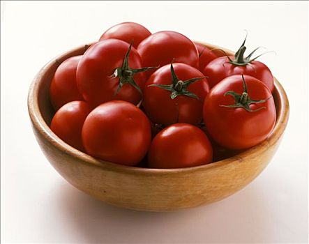 西红柿,木碗