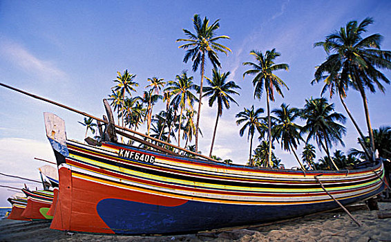 传统,渔船,海滩