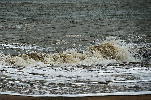 波浪,岸边,海洋,泡沫