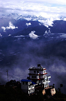 尼泊尔辋加德满都山谷风光