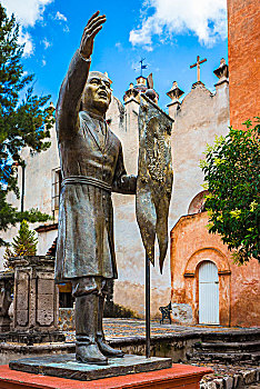 雕塑,神父,圣所,瓜纳华托州,墨西哥