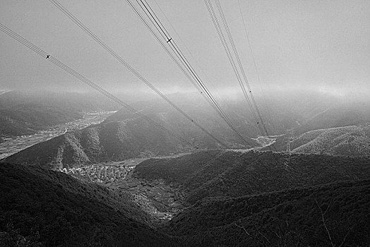 宁海,电力,电线,高山,电塔,线条