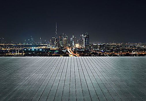 迪拜城市夜景风光