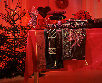 桌子,装饰,圣诞节