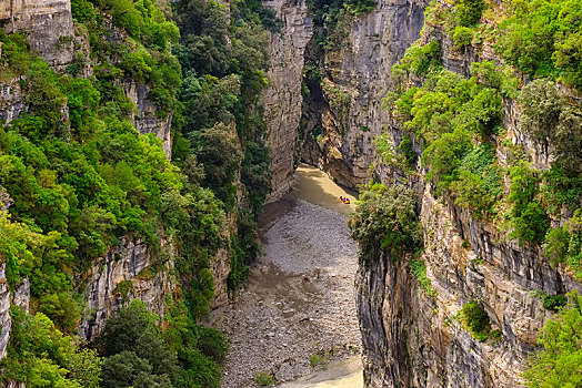 小艇,河,峡谷,培拉特,阿尔巴尼亚,欧洲