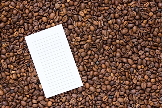 清单,背景,咖啡豆