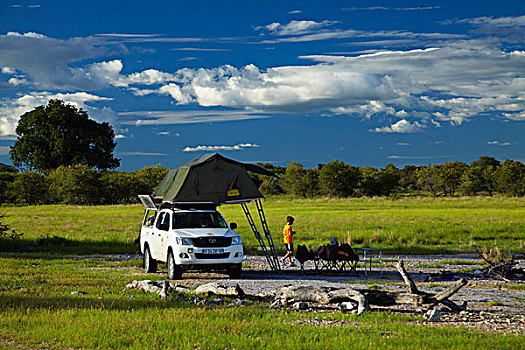 露营,荒野,靠近,纳米比亚,非洲